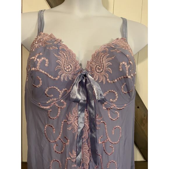 Cacique Babydoll Purple Pink 22/24 Lingerie NWT 3X - Picture 1 of 8